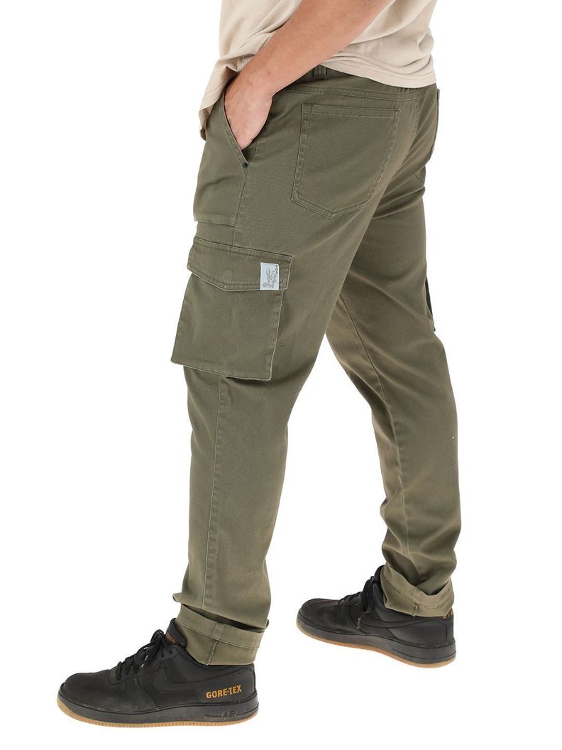 Pantalon Jogger Mujo Verde Militar Hombre-2