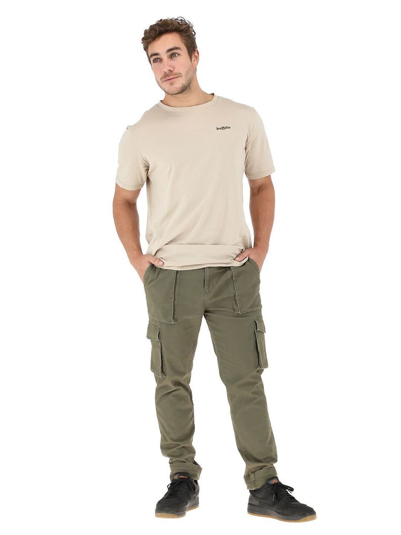 Pantalon Jogger Mujo Verde Militar Hombre-0