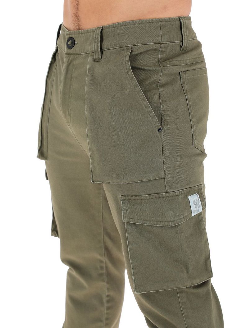 Pantalon Jogger Mujo Verde Militar Hombre-3