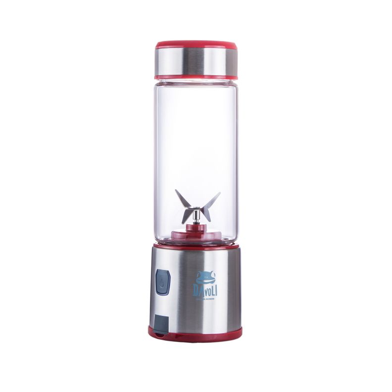 Licuadora Personal Portátil Davoli S-Pow Vaso de Vidrio Roja -0