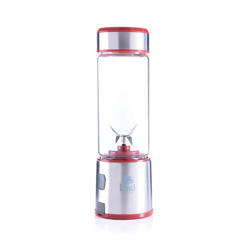 Licuadora Personal Portátil Davoli S-Pow Vaso de Vidrio Roja -6
