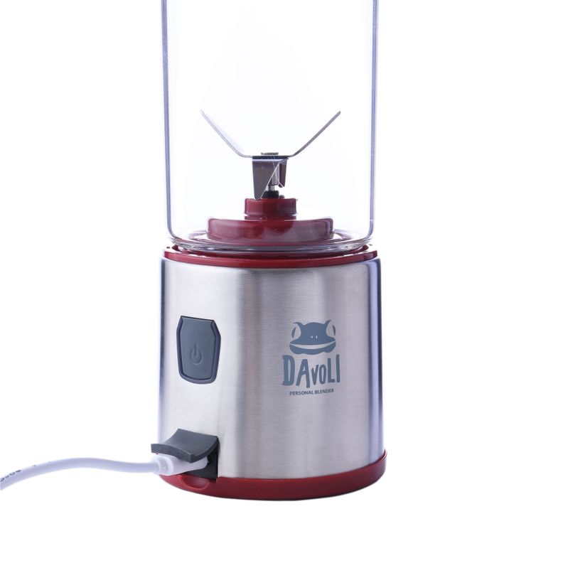 Licuadora Personal Portátil Davoli S-Pow Vaso de Vidrio Roja -1