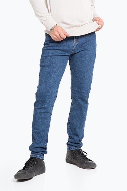 Jeans Hombre Skinny Azul Focalizado Suave-0