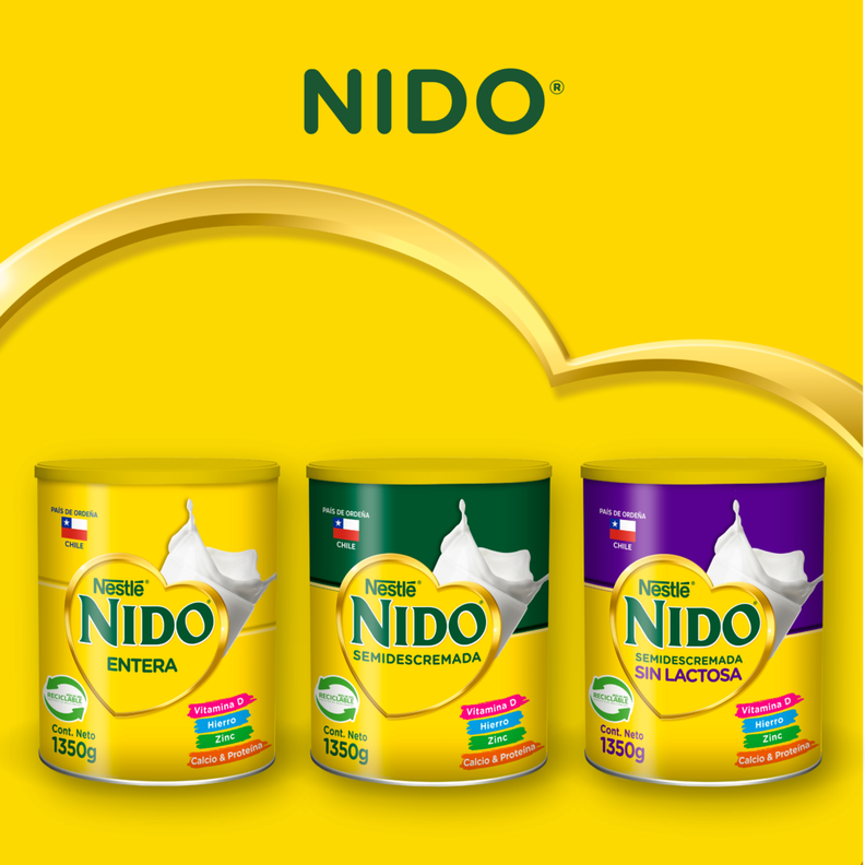 Leche en polvo Nido® Entera Tarro 1350g Pack X2-4