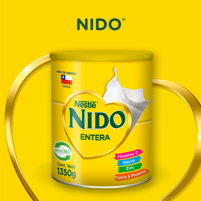 Leche en polvo Nido® Entera Tarro 1350g Pack X2-3