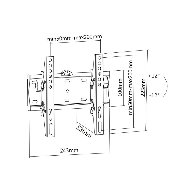 Soporte TV - para Tabique Inclinable 23" a 42"-3