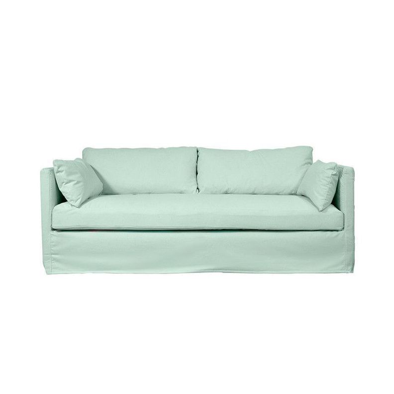 Sofa Quepe Chenille Agua 3C Verde Esmeralda