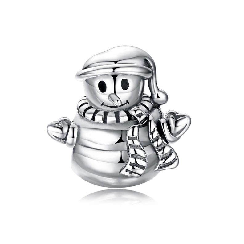 Charm Muñeco de Nieve en Plata Fina 925 SILVER HEART-0
