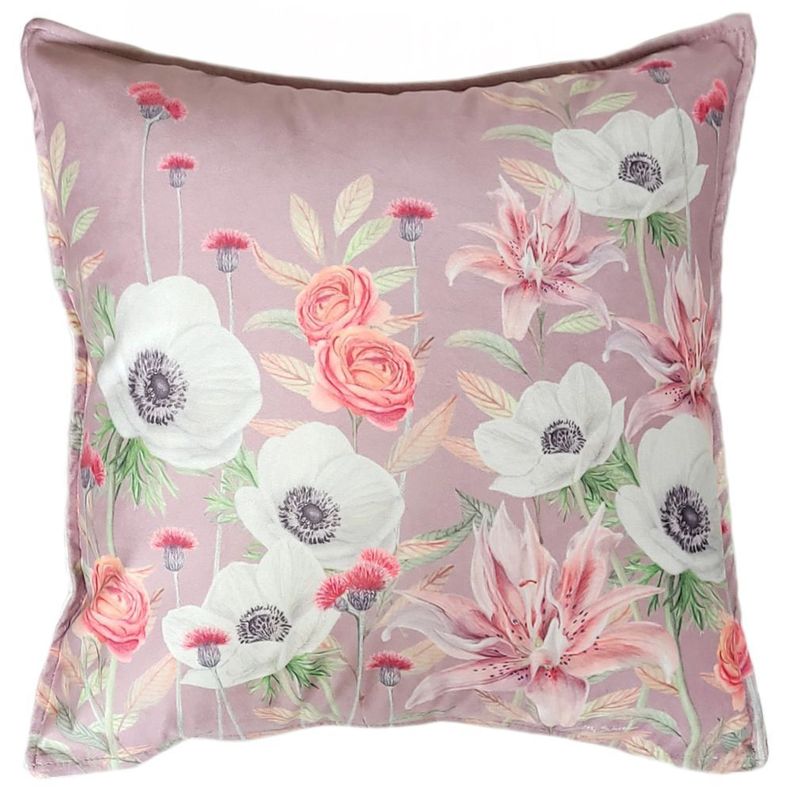 FUNDA COJÍN VELVET ANÉMONE BLANCA 45X45-0