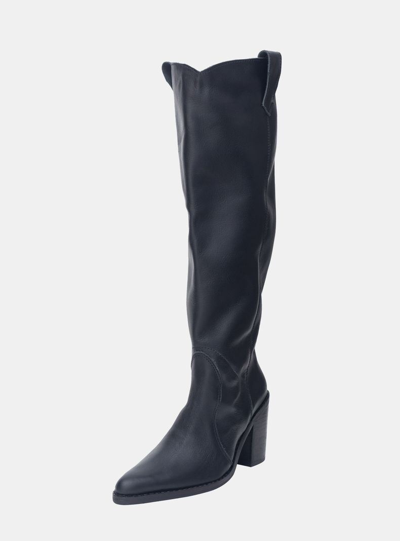 Bota Antonia Cuero Negro-0