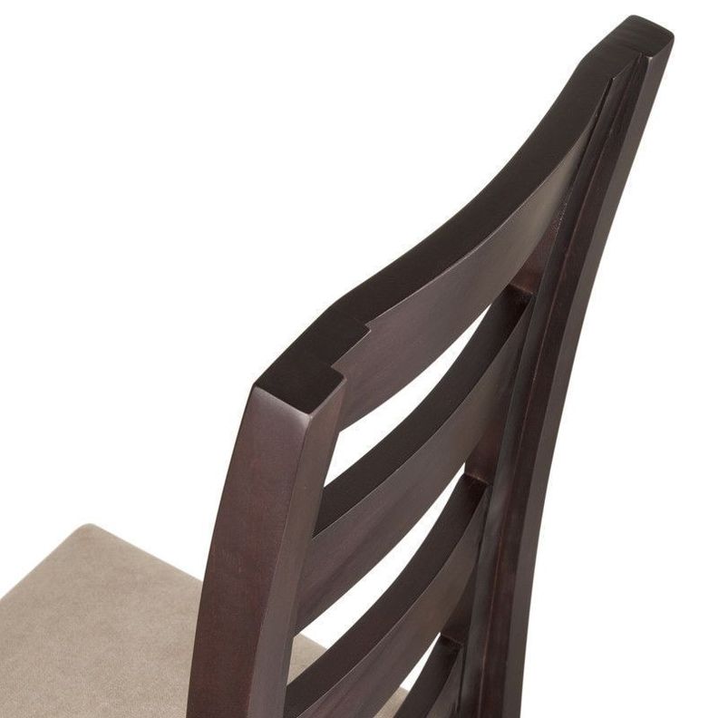 JUEGO DE COMEDOR AMELIA RECTANGULAR 8 SILLAS MADERA COLOR CHOCOLATE TAPIZ BEIGE JASPEADO-4