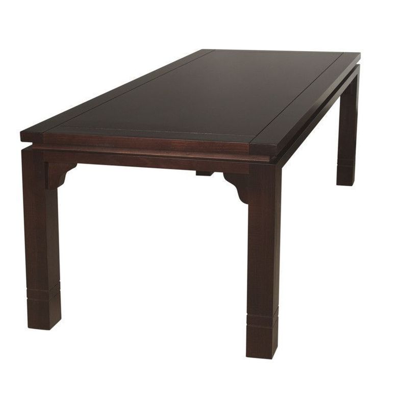 JUEGO DE COMEDOR AMELIA RECTANGULAR 8 SILLAS MADERA COLOR CHOCOLATE TAPIZ BEIGE JASPEADO-1