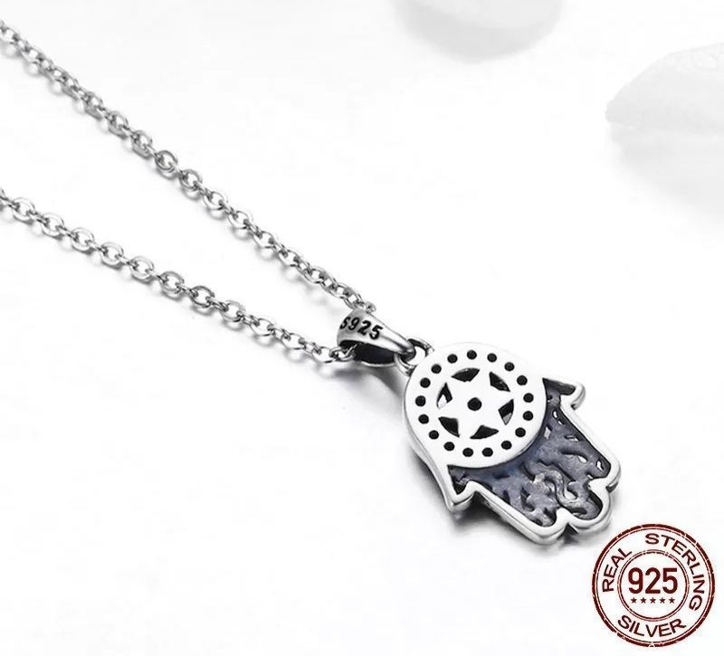 Collar Mano de Fatima Plata 925-3