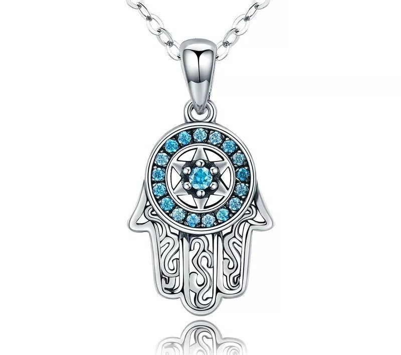 Collar Mano de Fatima Plata 925-0