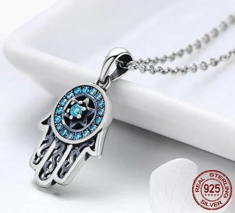 Collar Mano de Fatima Plata 925-2