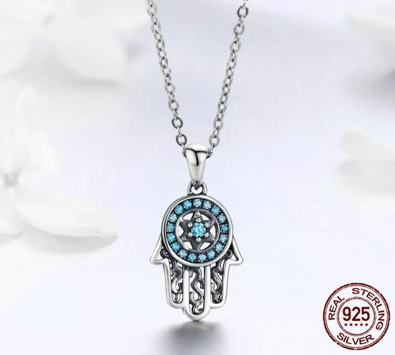 Collar Mano de Fatima Plata 925-1