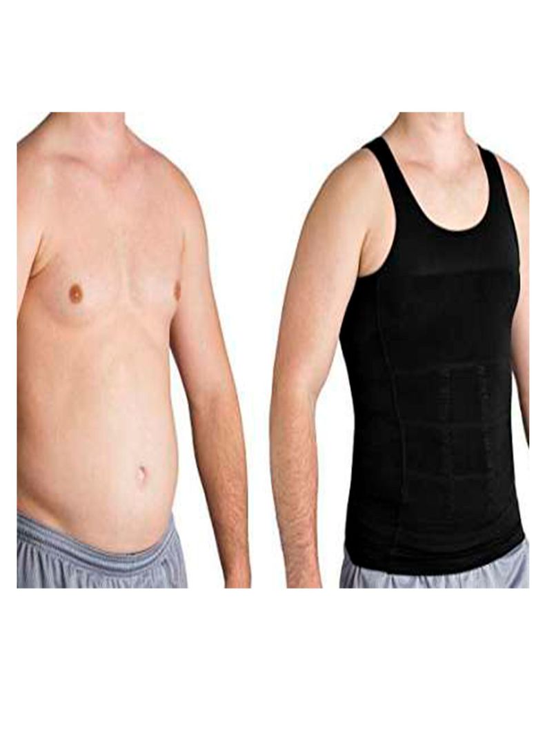 camiseta reductora sin mangas negro XXL-1