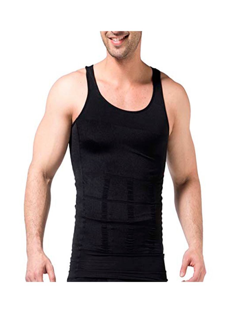 camiseta reductora sin mangas negro XXL-0