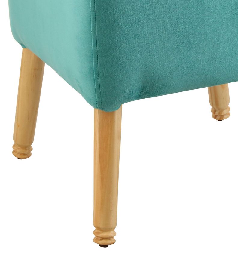 Pouf Alemania Turquesa Diseño Felpa 42x42x43 cm Máxima Design-2