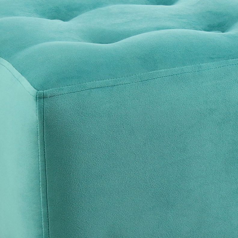 Pouf Alemania Turquesa Diseño Felpa 42x42x43 cm Máxima Design-4