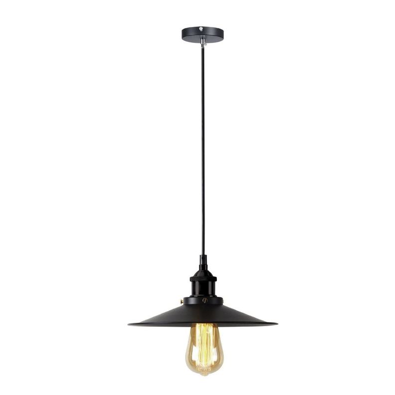 Lámpara Colgante E-27 Diseño Vintage Sigis Negro-0