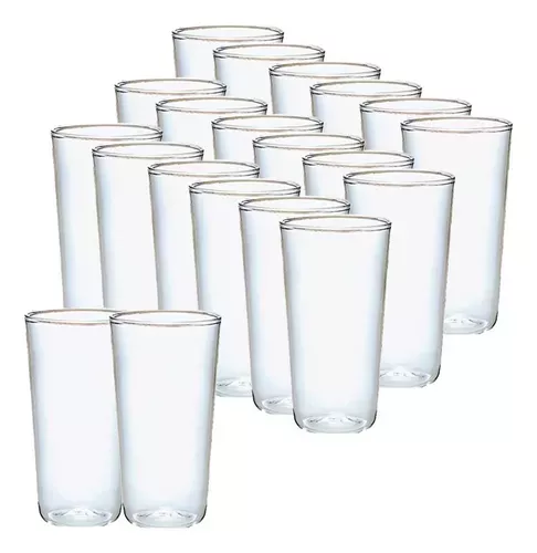 20 Set Vasos Desechables Vaso Plastico Vasos Acrilicos 300ml 101669-0