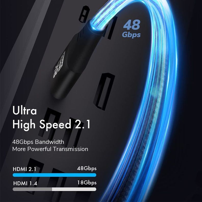 Cable Hdmi 8k 60hz/48gbps V2.1 De 1.5mts. Aleación De Zinc-3