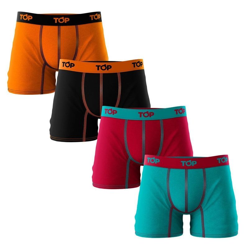 Boxer Medio Algodón Color Pack 4 PKC7-0