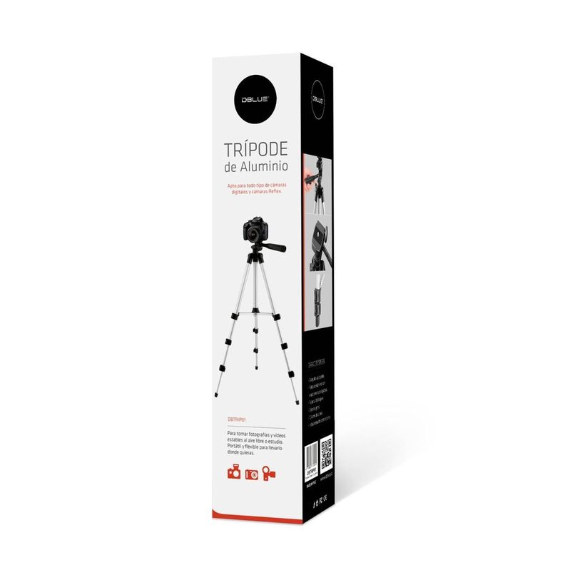 Tripode de Aluminio Fotografía y Video 3 Angulos 1.2 Mt-1