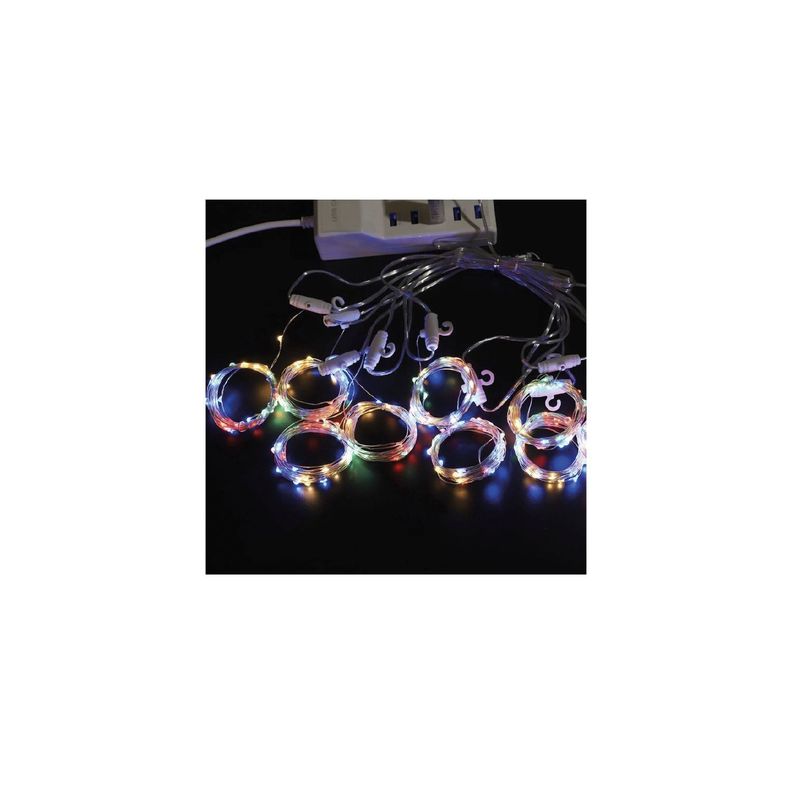 Guirnalda Cortina de Luz Led Multicolor Frio USB -2