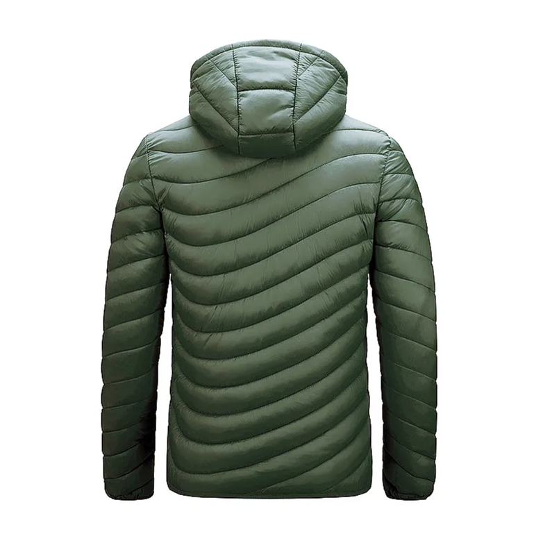 Chaqueta Parka Hombre Térmica Impermeable Curvi Verde YMOSS-1
