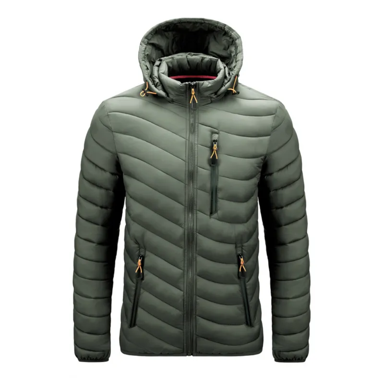 Chaqueta Parka Hombre Térmica Impermeable Curvi Verde YMOSS-0