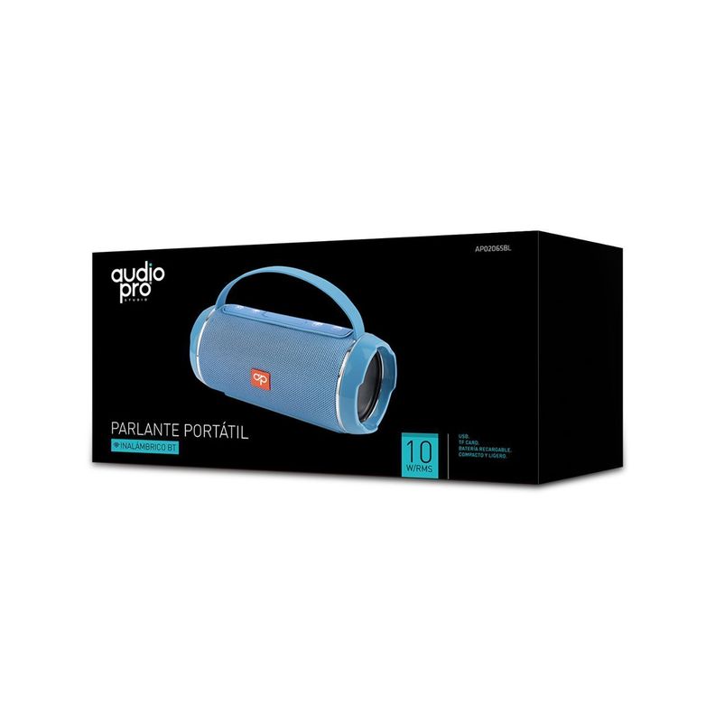Parlante Portatil Bluetooth 10W RMS USB Rojo Audiopro-1