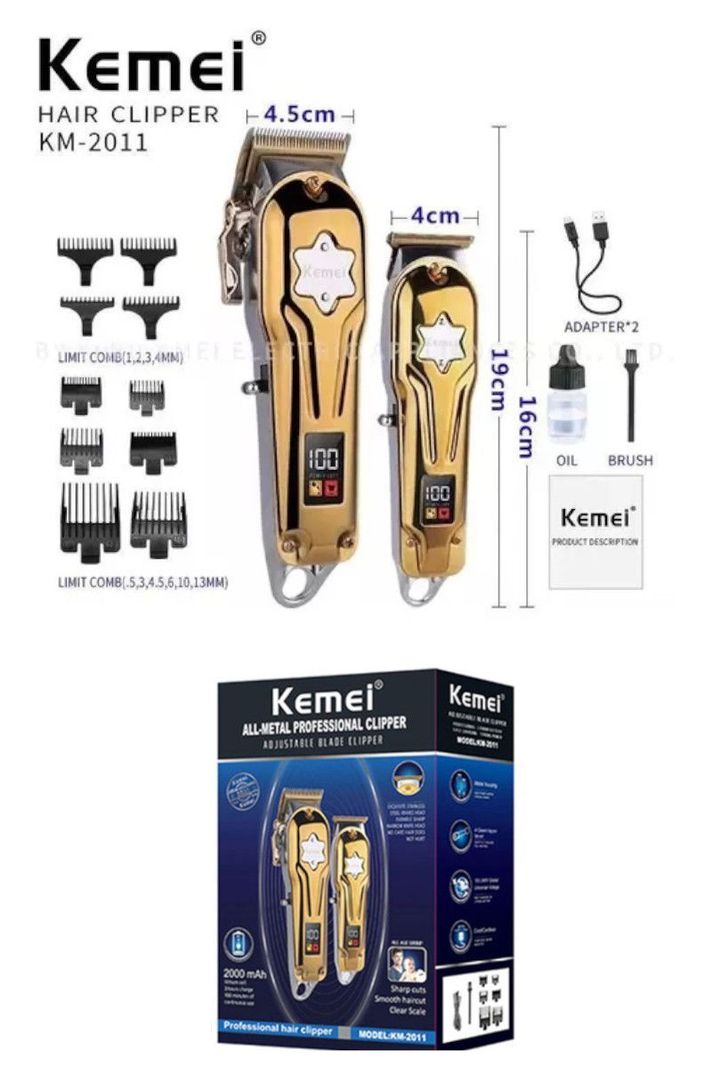 Maquina Cortadora De Pelo Kemei Km-2011 Profesional-3