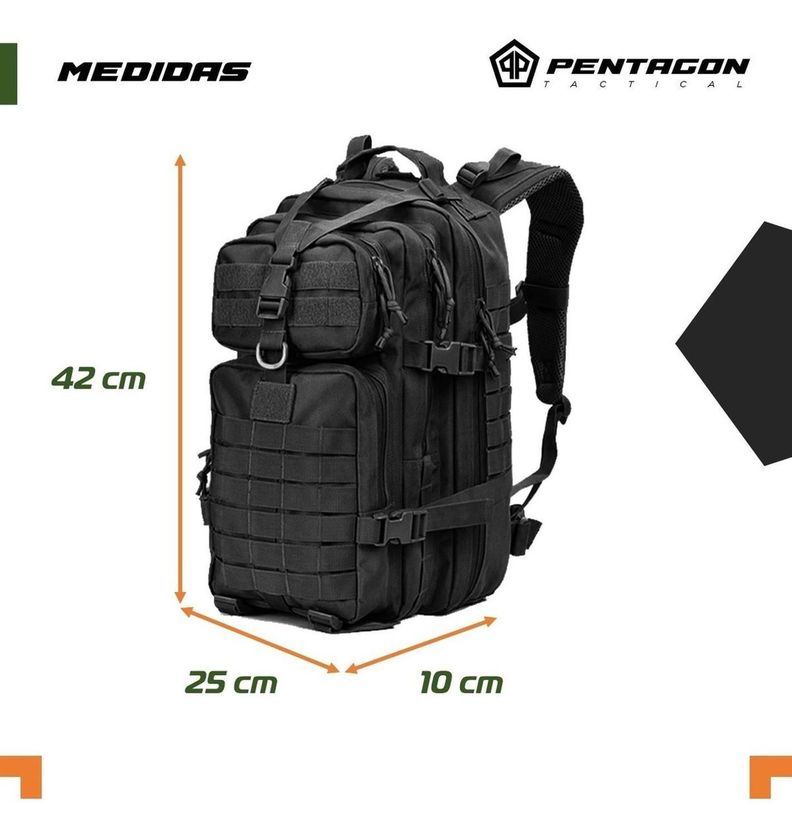 Mochila Tactica Militar Outdoor Pentagon 45L Impermeable-7