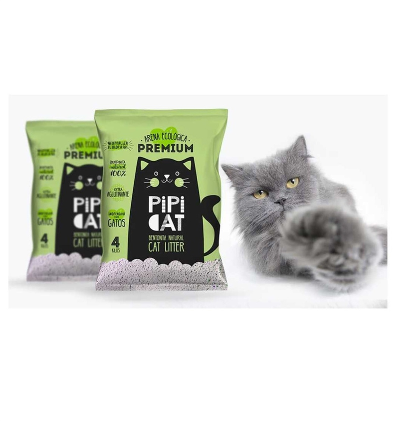Arena Aglutinante Para Gatos 8kg Control Olores Pipicat Manzana-1