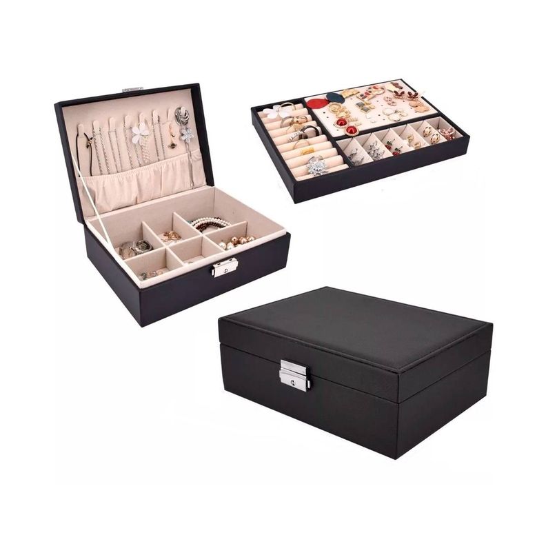 Maletin Organizador De Joyas Negro-3