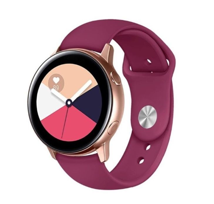 Correa Compatible Amazfit Bip Gts Huawei Garming 20mm Vinotinto-0