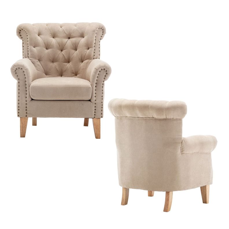 Poltrona de Lino Crema-3