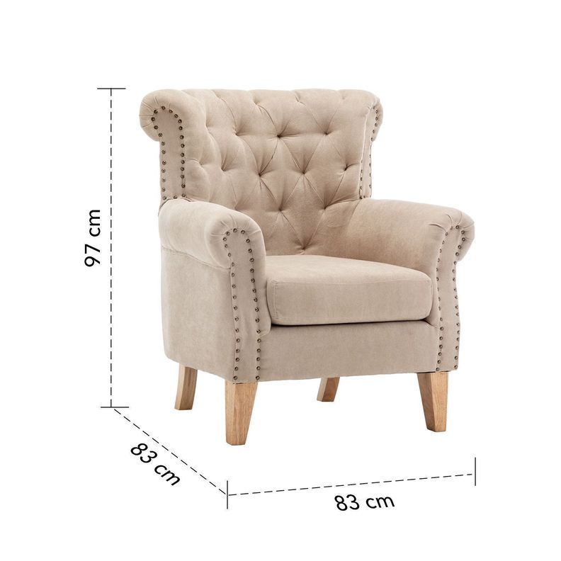 Poltrona de Lino Crema-2