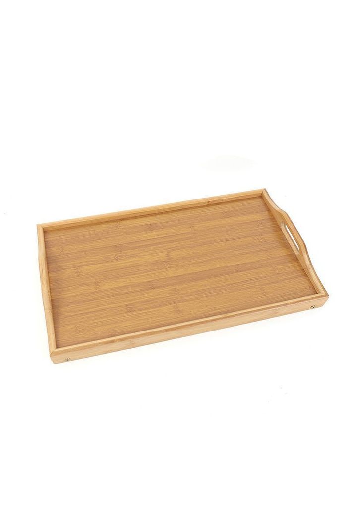 Mesa de Cama Desayuno Bandeja Plegable Beige-3