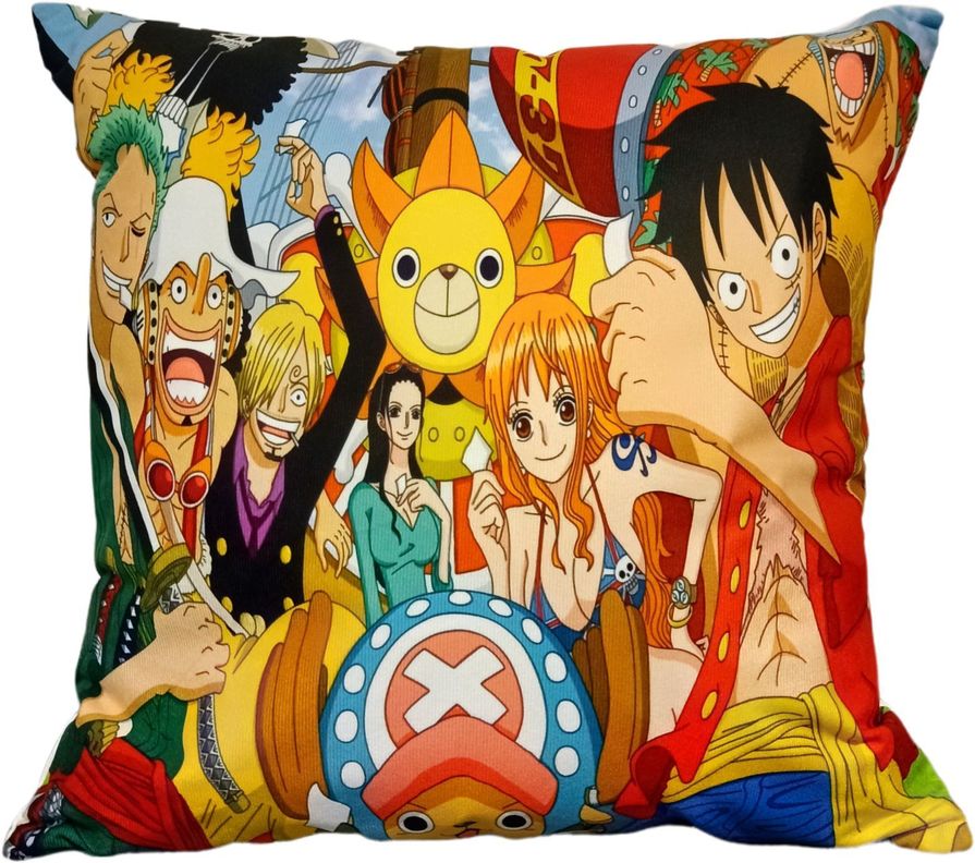 Cojín Felpa 45x45 cm De Mugiwaras Luffy Nami Usopp Zoro Extra Suave -0