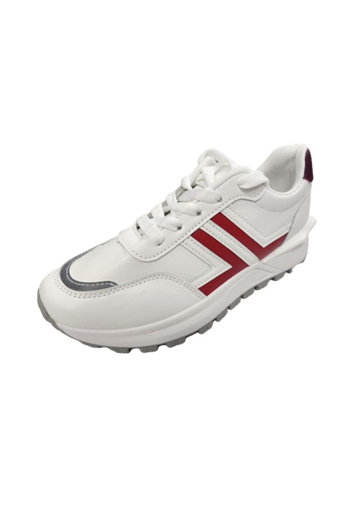 Zapatilla Urbana Mujer Blanco Rojo-0