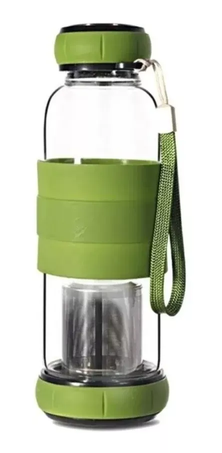 Botella de Vidrio Templado con Infusor de Té 500ml-0