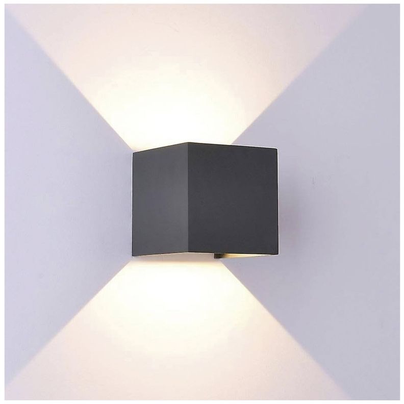 Aplique LED Cuadrado 6w Negro-3