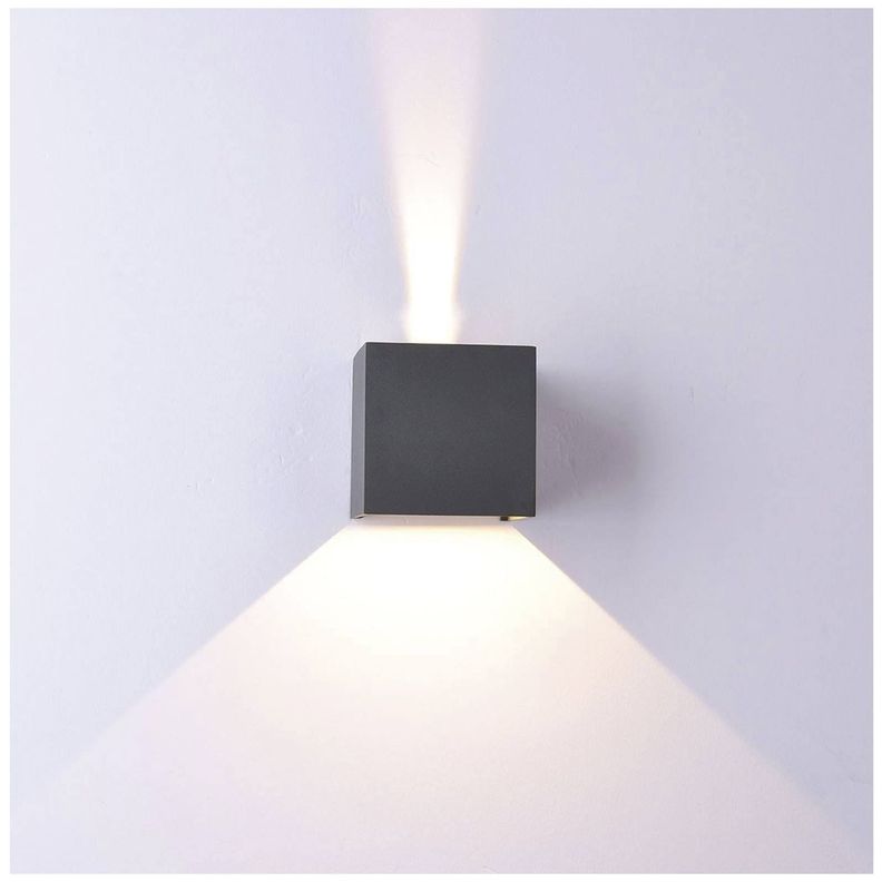 Aplique LED Cuadrado 6w Negro-4