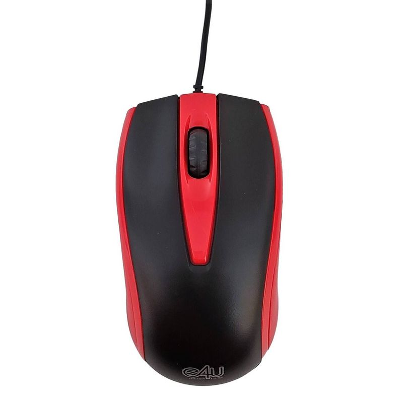 Mouse Con Cable USB - Rojo-1