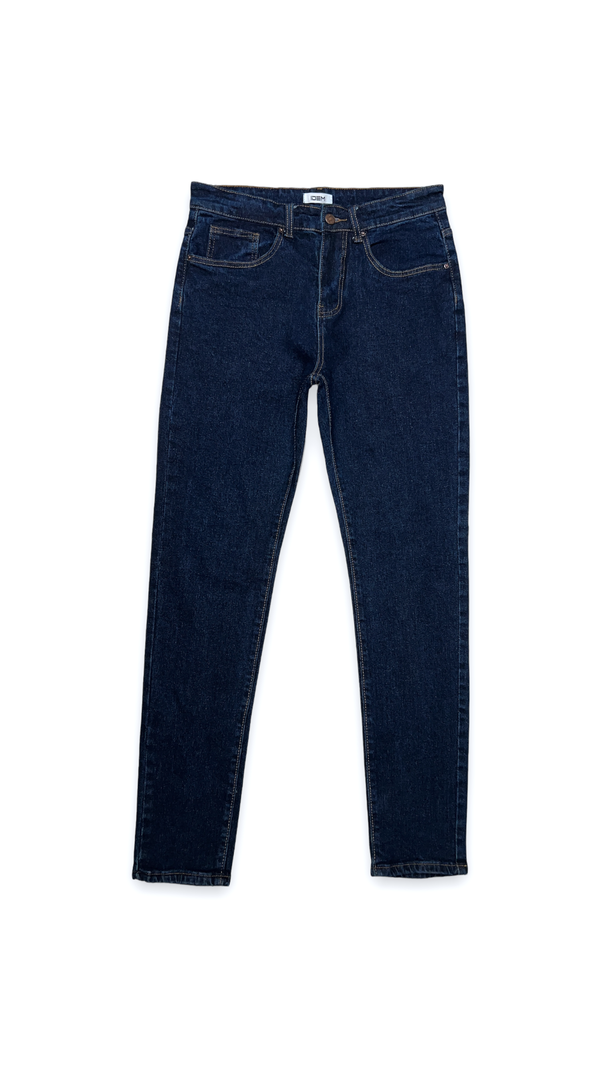 Jeans Hombre Slim Azul Oscuro Liso-6
