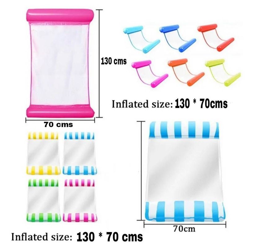 SILLA MALLA FLOTADOR INFLABLE RAYADO COLORES-3
