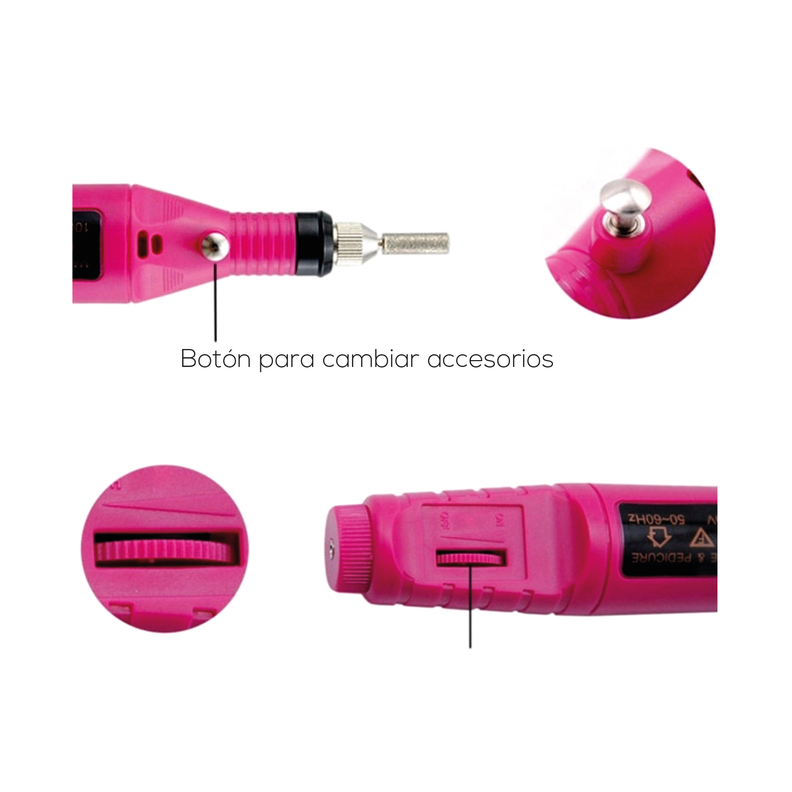 Kit Torno Taladro Profesional Para Cuidado De Uñas-2